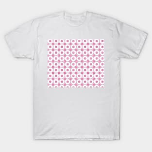 Pink and White Frame Tile T-Shirt